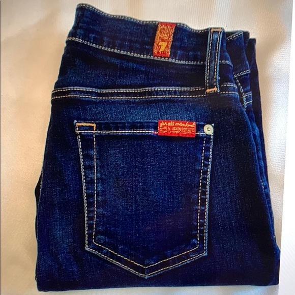 7 For All Mankind Blue Premium Denim Jeans. The Ankle Skinny, size 25 - Picture 1 of 15